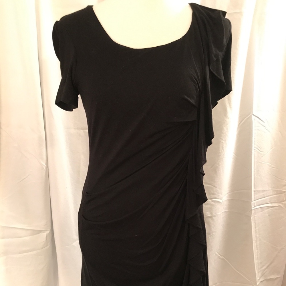 White House Black Market Black Ruffle Dress